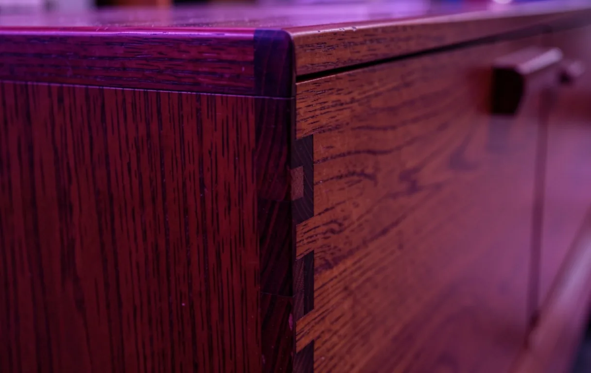 Detail of Danish furniture craftsmanship